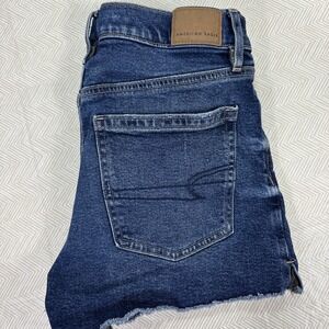 American Eagle‎ Relaxed Jean Short Womens 2 Strigid Blue Medium Wash Denim